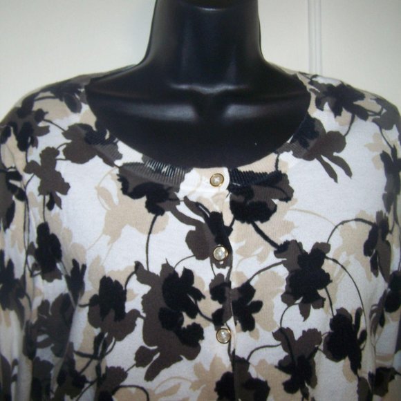 Banana Republic Cotton Sweater L Floral - Picture 2 of 7